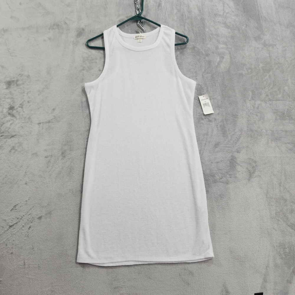 NEW Derek Heart Dress Juniors XL White Terry Racerback Bodycon Casual Summer‎